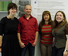 From left to right: Dina Vozab, a research visitor from Croatia, Martin Fritz, EUROLAB, Dr. Malina Voicu, EUROLAB, Anna Shirokanova